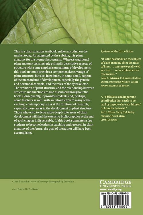 Produktbild: An Introduction to Plant Structure and Development