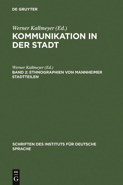 Produktbild: Ethnographien von Mannheimer Stadtteilen