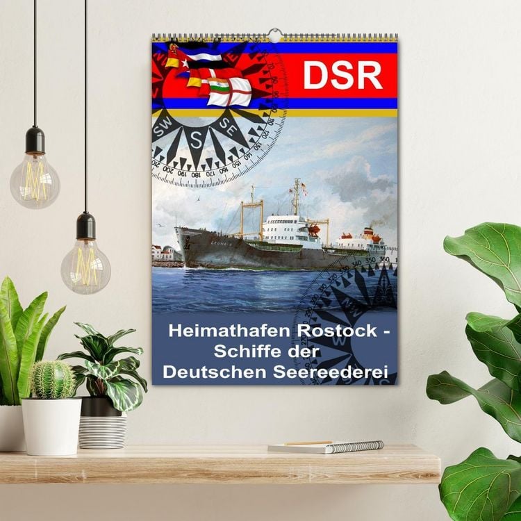 Produktbild: Heimathafen Rostock - Schiffe der Deutschen Seereederei (Wandkalender 2026 DIN A2 hoch), CALVENDO Monatskalender