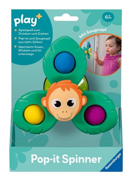 Produktbild: Ravensburger 4867 - play+ Pop-it Spinner: Affe