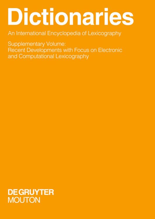 Produktbild: Dictionaries. An International Encyclopedia of Lexicography