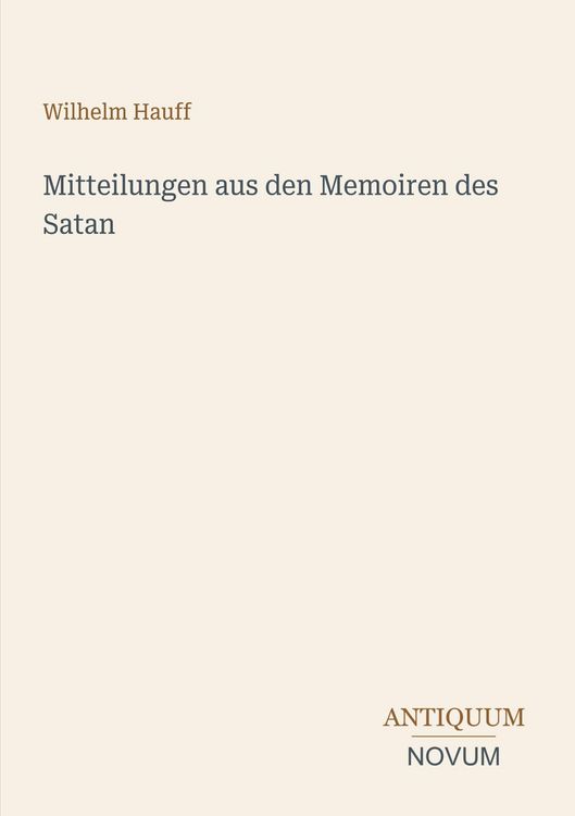 Produktbild: Mitteilungen aus den Memoiren des Satan