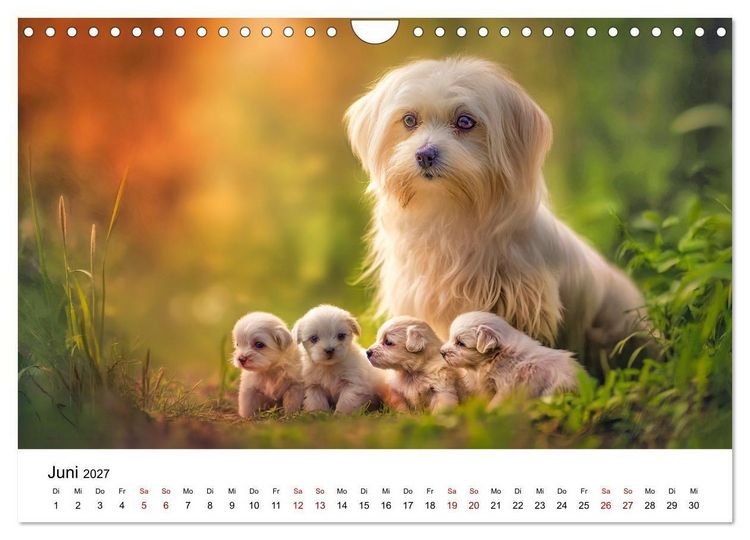 Produktbild: Kleine wei&szlig;e Wunder - ein Jahr mit Maltesern (Wandkalender 2027 DIN A4 quer), CALVENDO Monatskalender