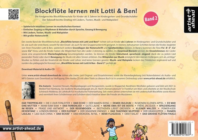 Produktbild: Blockfl&ouml;te lernen mit Lotti & Ben - Band 2!