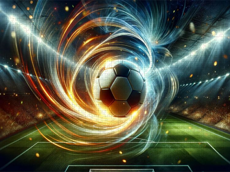 Produktbild: CALVENDO Puzzle Der Fu&szlig;ball des Schicksals | 1000 Teile Lege-Gr&ouml;&szlig;e 64x48cm Foto-Puzzle f&uuml;r gl&uuml;ckliche Stunden
