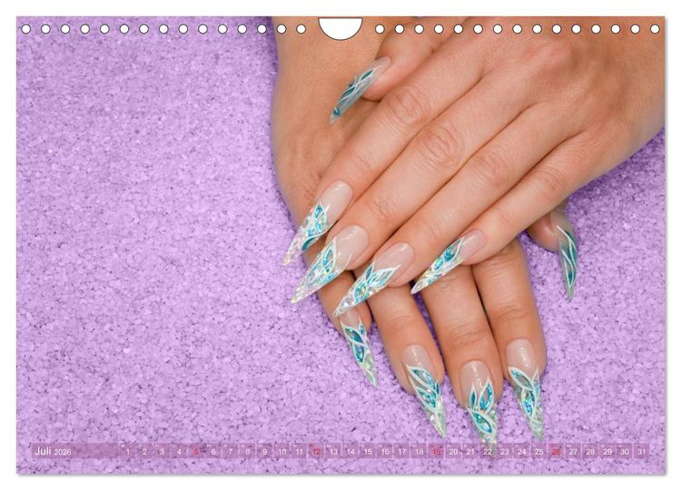 Produktbild: Verg&auml;ngliche Kunst - Nailart Episode 2 (Wandkalender 2026 DIN A4 quer), CALVENDO Monatskalender