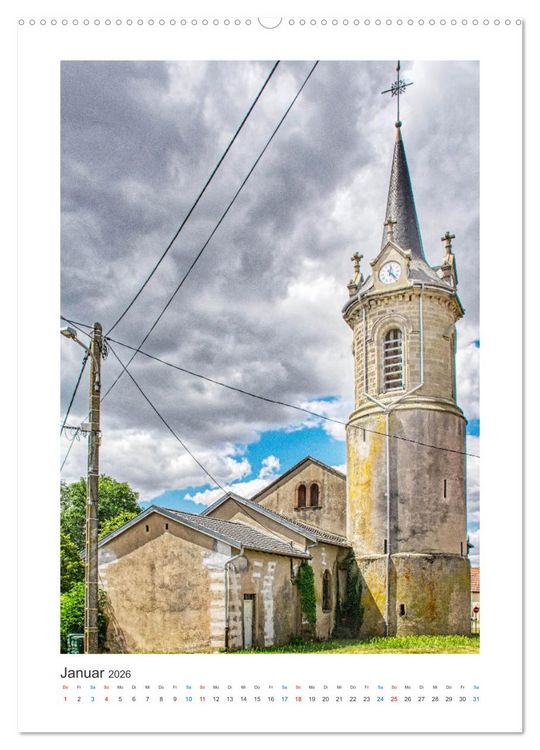 Produktbild: Rundturmkirchen - Architektonische Besonderheiten in Frankreich (Wandkalender 2026 DIN A2 hoch), CALVENDO Monatskalender