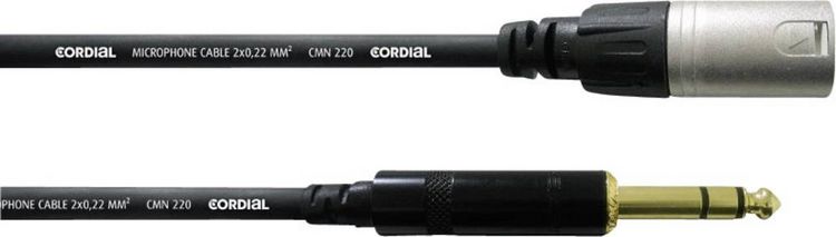 Produktbild: Cordial CFM6MV XLR Adapterkabel [1x XLR-Stecker - 1x Klinkenstecker 6.35 mm] 6.00m Schwarz