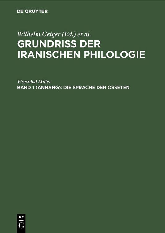 Produktbild: Die Sprache der Osseten