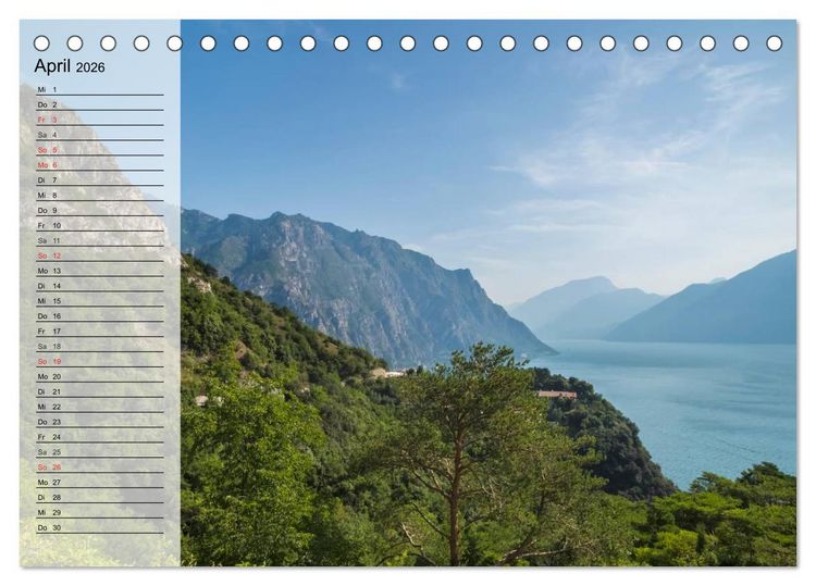 Produktbild: GARDASEE Idyllische Orte (Tischkalender 2026 DIN A5 quer), CALVENDO Monatskalender