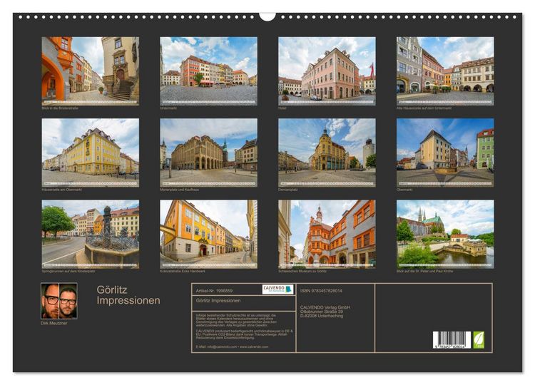 Produktbild: G&ouml;rlitz Impressionen (Wandkalender 2026 DIN A2 quer), CALVENDO Monatskalender
