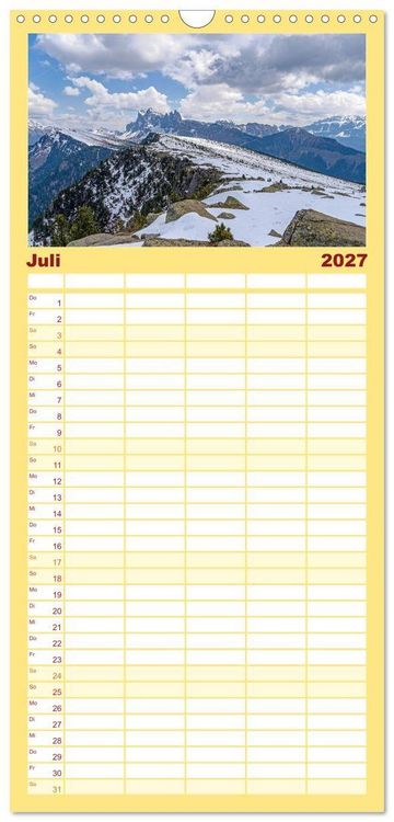Produktbild: Familienplaner 2027 - S&uuml;dtirol - Von Meran bis zum Pragser Wildsee mit 5 Spalten (Wandkalender, 21 x 45 cm) CALVENDO