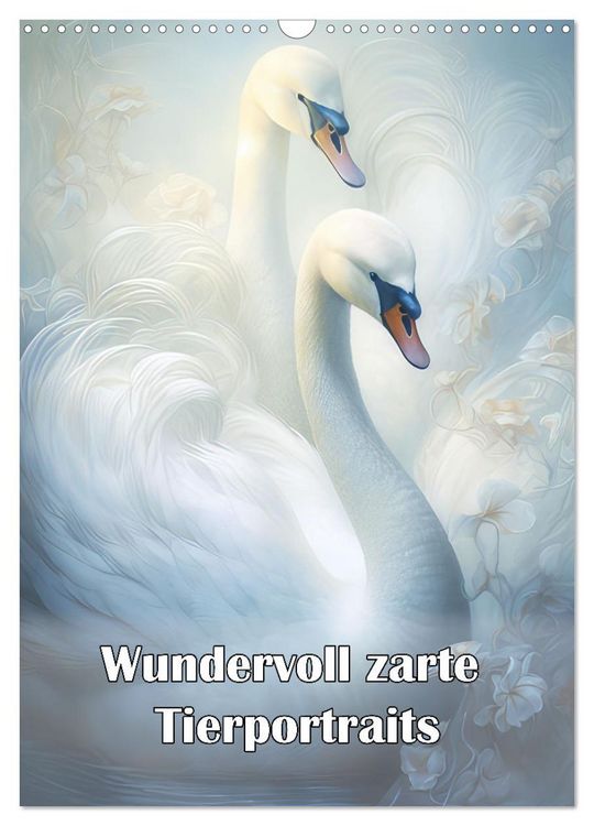 Produktbild: Wundervoll zarte Tierportraits (Wandkalender 2026 DIN A3 hoch), CALVENDO Monatskalender