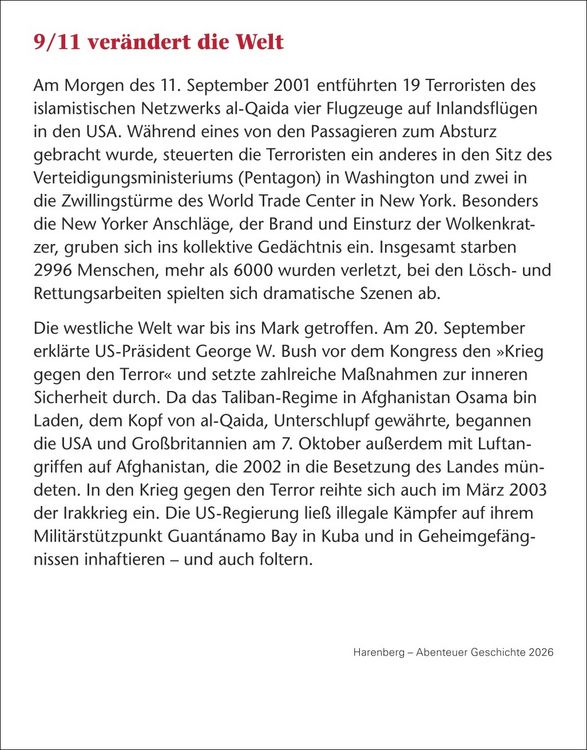 Produktbild: Abenteuer Geschichte Tagesabrei&szlig;kalender 2026 - Menschen, Ereignisse, Epochen - von den Anf&auml;ngen bis heute
