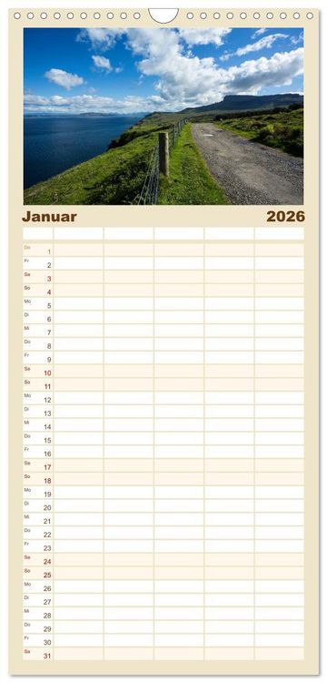 Produktbild: Familienplaner 2026 - Isle of Skye - Schottlands Inseln mit 5 Spalten (Wandkalender, 21 x 45 cm) CALVENDO
