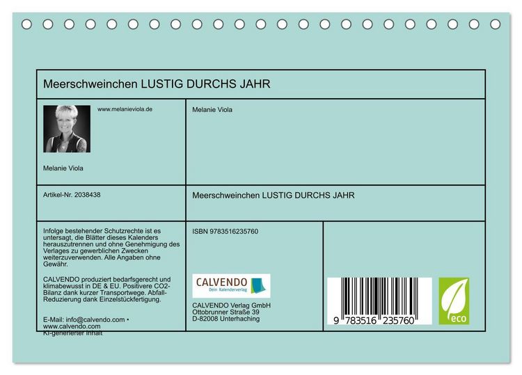 Produktbild: Meerschweinchen LUSTIG DURCHS JAHR (Tischkalender 2026 DIN A5 quer), CALVENDO Monatskalender