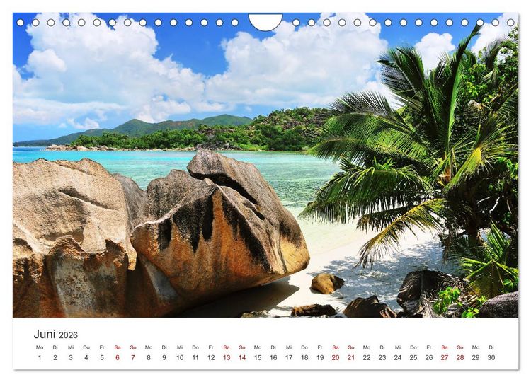 Produktbild: Traumstr&auml;nde der Seychellen (Wandkalender 2026 DIN A4 quer), CALVENDO Monatskalender