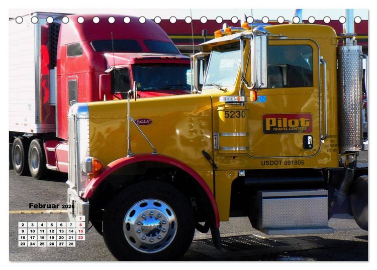 Produktbild: US-Trucks. Faszination Langhauber (Tischkalender 2026 DIN A5 quer), CALVENDO Monatskalender