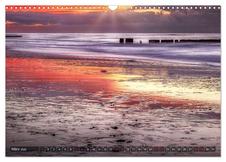 Produktbild: Sylt - Farbige Momente (Wandkalender 2026 DIN A3 quer), CALVENDO Monatskalender