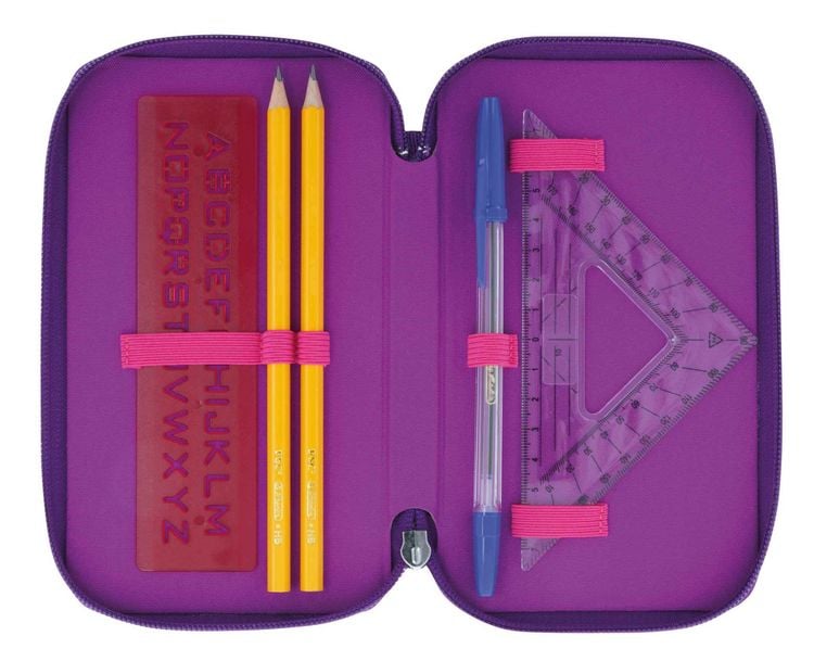 Produktbild: Herlitz Sch&uuml;leretui TriCase 31-teilig Dip Dye Pink/Purple