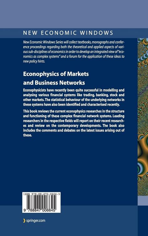 Produktbild: Econophysics of Markets and Business Networks