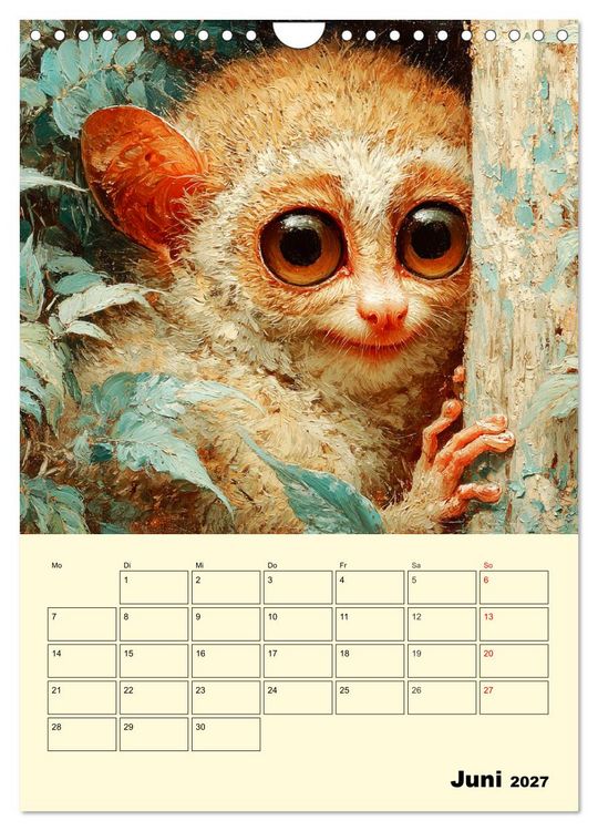 Produktbild: Koboldmakis. Kleine H&uuml;ter des Dschungels (Wandkalender 2027 DIN A4 hoch), CALVENDO Monatskalender