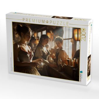 Produktbild: CALVENDO Puzzle M&auml;dchen &uuml;ber dem Saloon im wilden Westen | 2000 Teile Lege-Gr&ouml;&szlig;e 90x67cm Foto-Puzzle f&uuml;r gl&uuml;ckliche Stunden