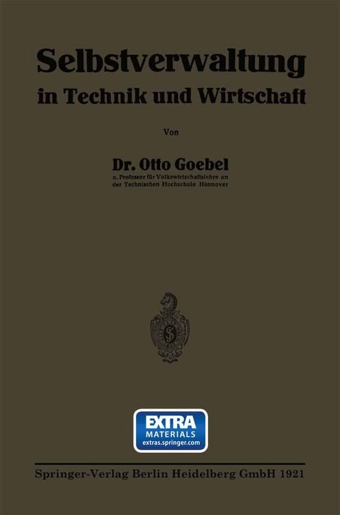 Produktbild: Selbstverwaltung in Technik und Wirtschaft