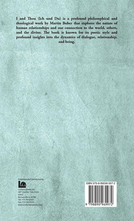 Produktbild: I And Thou