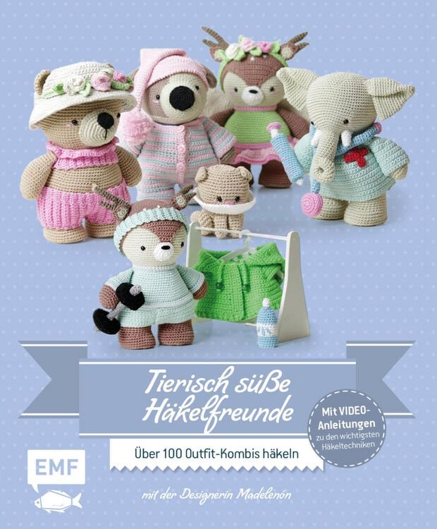 Produktbild: Tierisch s&uuml;&szlig;e H&auml;kelfreunde - Amigurumi-Kleidung h&auml;keln mit der Designerin Madelen&oacute;n