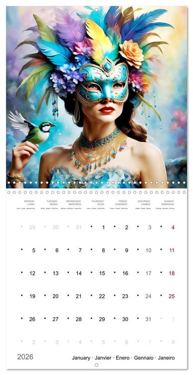 Produktbild: Transformation fascinante (Calendrier mural carr&eacute; 2026 30x30 cm) Calendrier double avec une page pour vos prises de notes