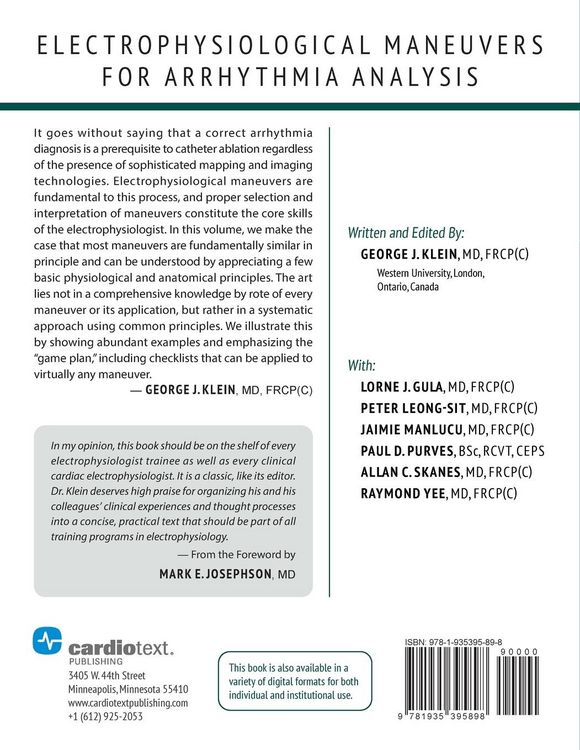 Produktbild: Electrophysiological Maneuvers for Arrhythmia Analysis