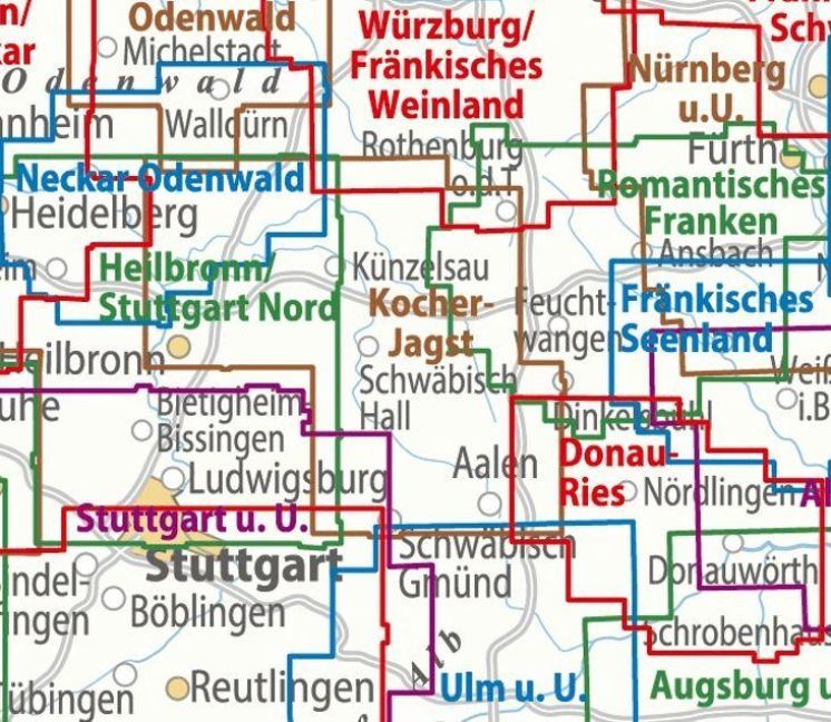 Produktbild: BVA ADFC Regionalkarte Kocher/ Jagst 1:75.000