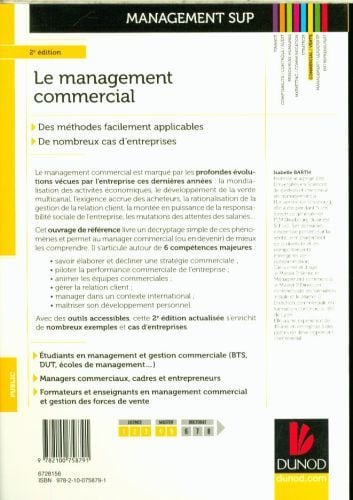 Produktbild: Le management commercial - 2e &eacute;d.-Des m&eacute;thodes facilement applicables, de nombreux cas d'entreprises