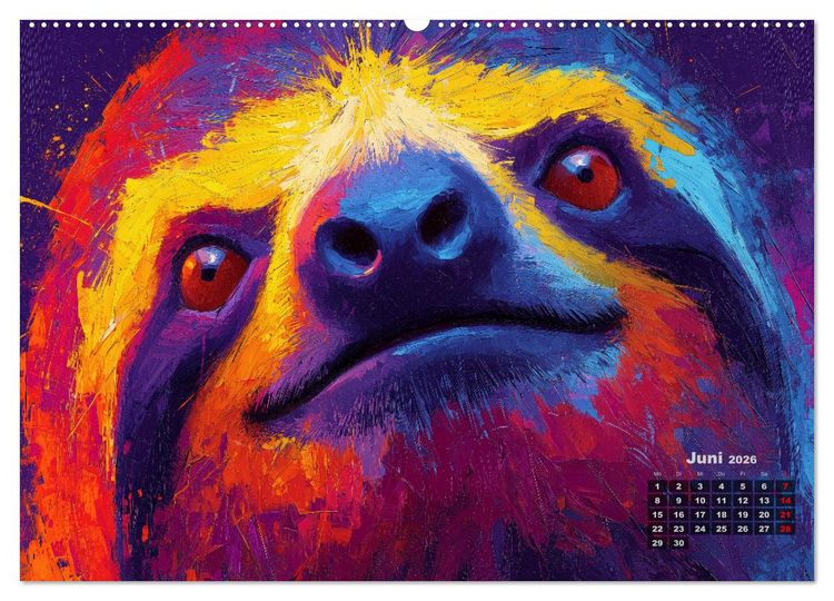 Produktbild: Tiere im Portr&auml;t - Aquarell Tierkalender f&uuml;r die ganze Familie (Wandkalender 2026 DIN A2 quer), CALVENDO Monatskalender