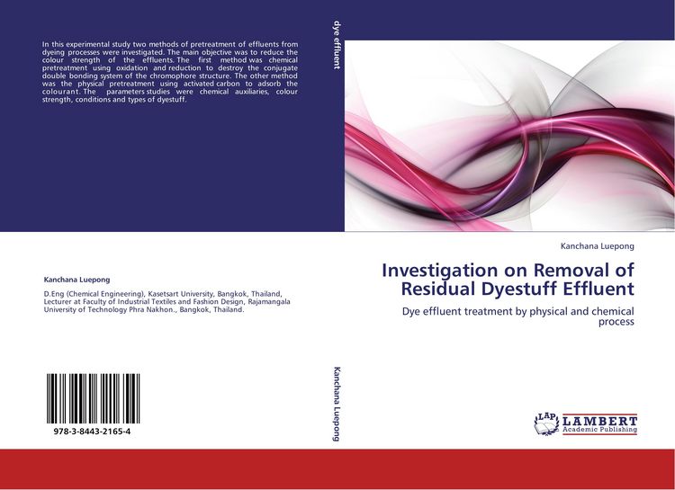 Produktbild: Investigation On Removal Of Residual Dyestuff Effluent.