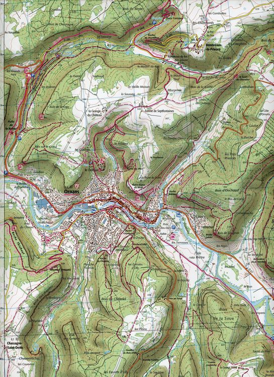 Produktbild: Ornans - Source de la Loue 1:25 000