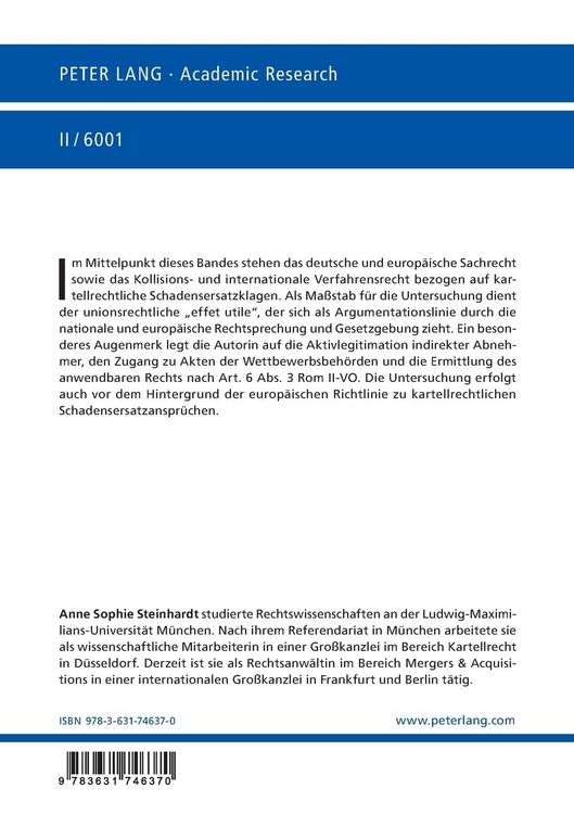 Produktbild: Die Verwirklichung des Effektivit&auml;tsgrundsatzes im Rahmen von privaten kartellrechtlichen Schadensersatzanspr&uuml;chen im internationalen und europ&auml;ischen