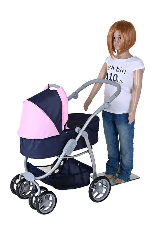 Produktbild: Knorrtoys 90742 - Kombi-Puppenwagen Coco Princess Blue, mit Zubeh&ouml;r, umbaubar, Schieberh&ouml;he: 45-80cm