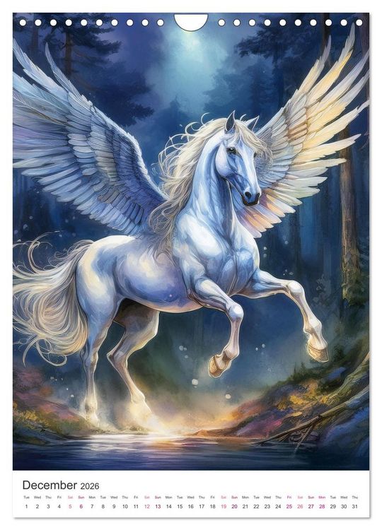 Produktbild: Fantastic horses from myths and legends (Wall Calendar 2026 DIN A4 portrait), CALVENDO 12 Month Wall Calendar