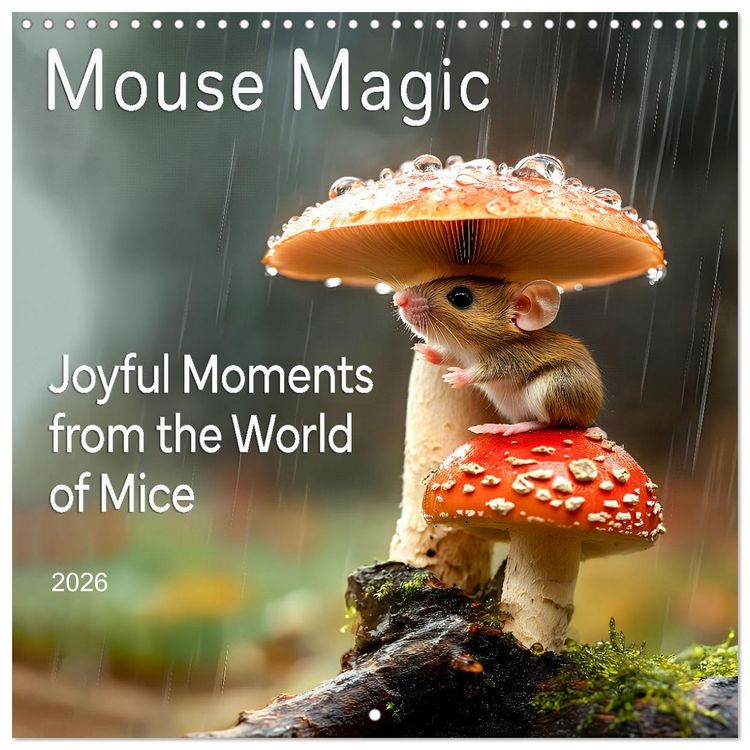 Produktbild: MOUSE MAGIC - Joyful Moments from the World of Mice (Wall Calendar 2026 12 &times; 12 Inch) CALVENDO 12 Month Wall Calendar