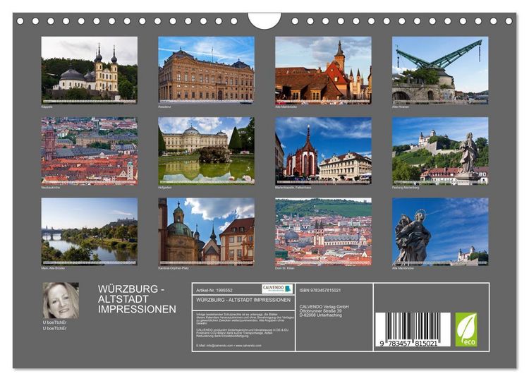 Produktbild: W&Uuml;RZBURG - ALTSTADT IMPRESSIONEN (Wandkalender 2026 DIN A4 quer), CALVENDO Monatskalender