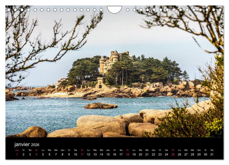 Produktbild: Normandie et Bretagne (Calendrier mural 2026 DIN A4 vertical), CALVENDO calendrier mensuel