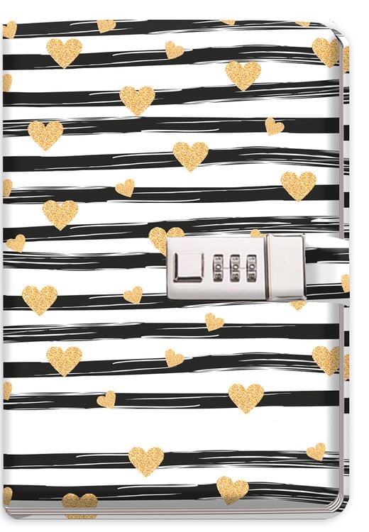 Produktbild: Trötsch Tagebuch mit Zahlenschloss Goldheart