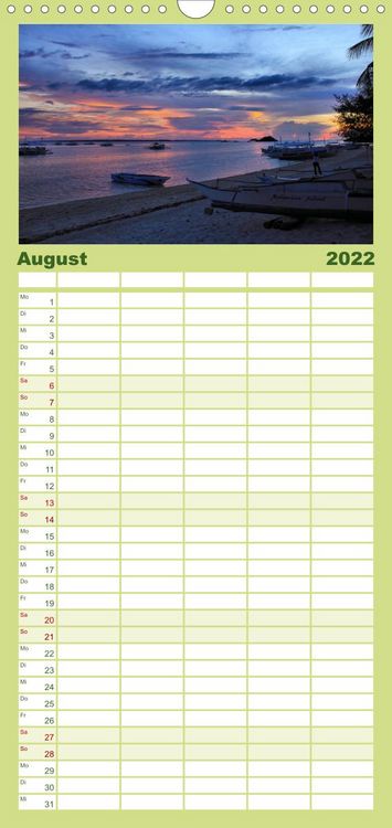 Produktbild: Familienplaner Malapascua Island Philippinen (Wandkalender 2022 , 21 cm x 45 cm, hoch)