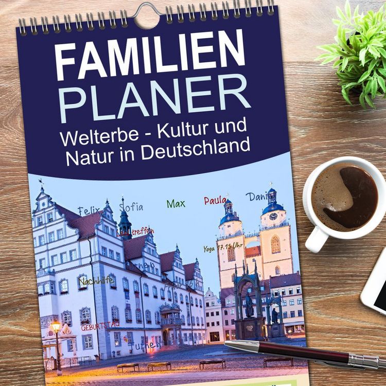 Produktbild: Familienplaner 2026 - Welterbe - Kultur und Natur in Deutschland mit 5 Spalten (Wandkalender, 21 x 45 cm) CALVENDO