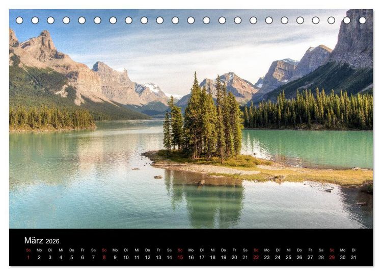 Produktbild: Die Landschaften Nordamerikas (Tischkalender 2026 DIN A5 quer), CALVENDO Monatskalender