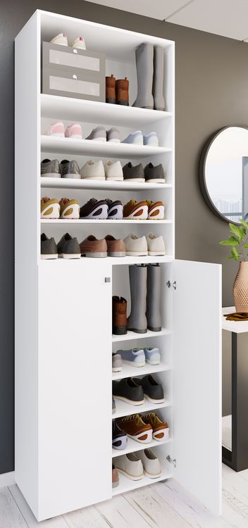 Produktbild: XL Holz Gro&szlig;er Schuhschrank Schuhkommode Lona 10