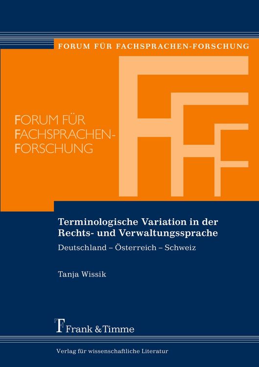 Produktbild: Terminologische Variation in der Rechts- und Verwaltungssprache