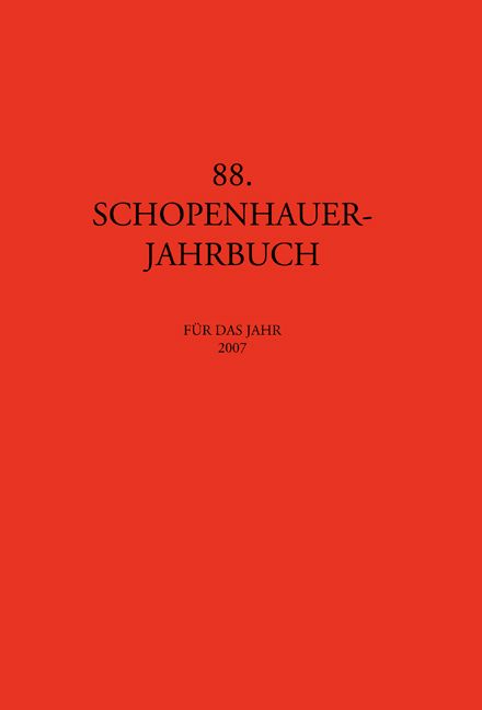Produktbild: Schopenhauer Jahrbuch 88